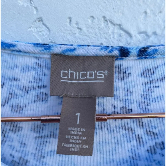 Chicos Womens Simply Mosaic Print Shirt Dress Multicolor Sz 1 - Picture 6 of 10